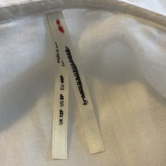 Anthropologie Ebba Midi White Eyelet Dress Size 8 Petite - Picture 14 of 16